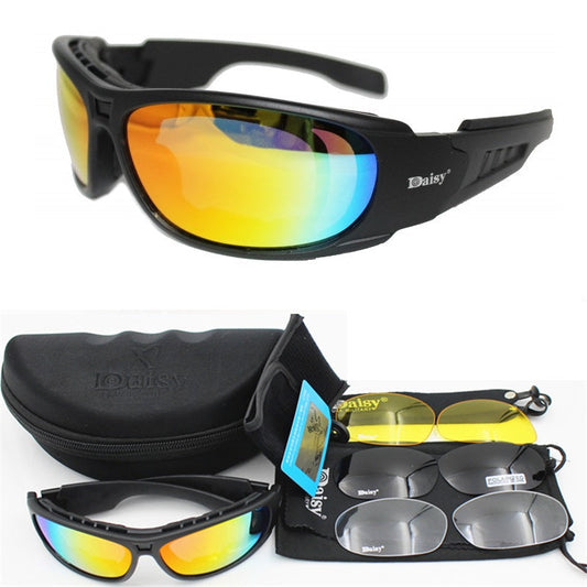 Lentes Para Motociclista Con Adaptación Para Lentes Ópticos Día y Noche | 4 Lentes
