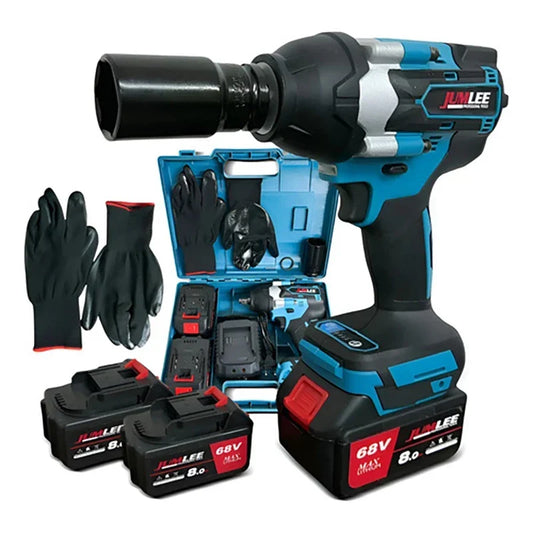 Llave de Impacto Inalámbrica Brushless 68V Profesional + ¡2 BATERÍAS DE REGALO!