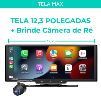 WyzeAuto - Sistema multimedia portátil con Cámara Frontal + Cámara de Retroceso DE REGALO