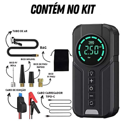 +TURBOPUMP Arrancador Auxiliar 4 EN 1  + ¡REGALO ESPECIAL!