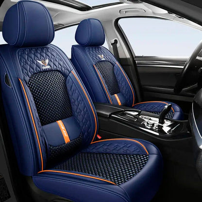 = Kit Completo de Fundas para Asientos de Auto en Cuero Genuino Italian + REGALO: Kit Completo de Alfombras
