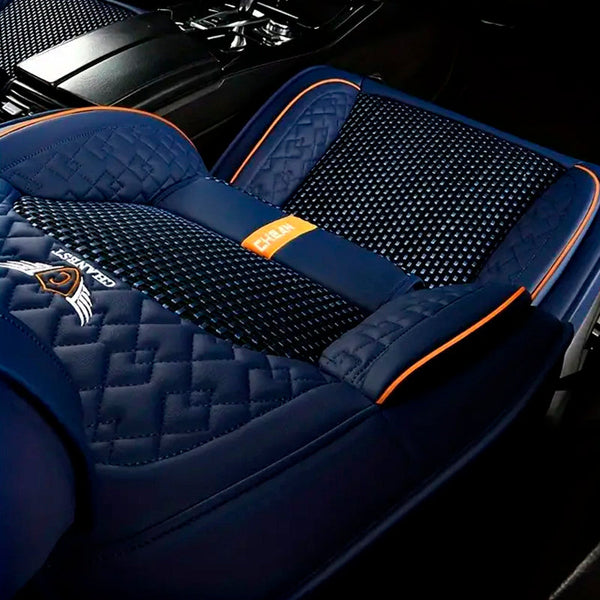 Kit Completo de Fundas para Asientos de Auto en Cuero Genuino Italian + REGALO: Kit Completo de Pisos