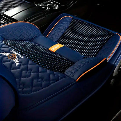 + Kit Completo de Fundas para Asientos de Auto en Cuero Genuino Italian + REGALO: Kit Completo de Alfombras