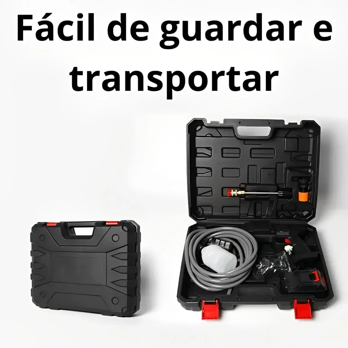 HIDROLAVADORA PORTÁTIL DE ALTA PRESIÓN Manguera de 5m + Batería Recargable