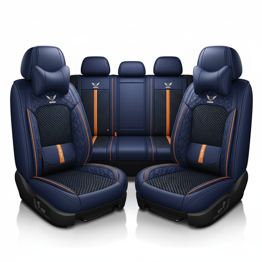 + Kit Completo de Fundas para Asientos de Auto en Cuero Genuino Italian + REGALO: Kit Completo de Alfombras