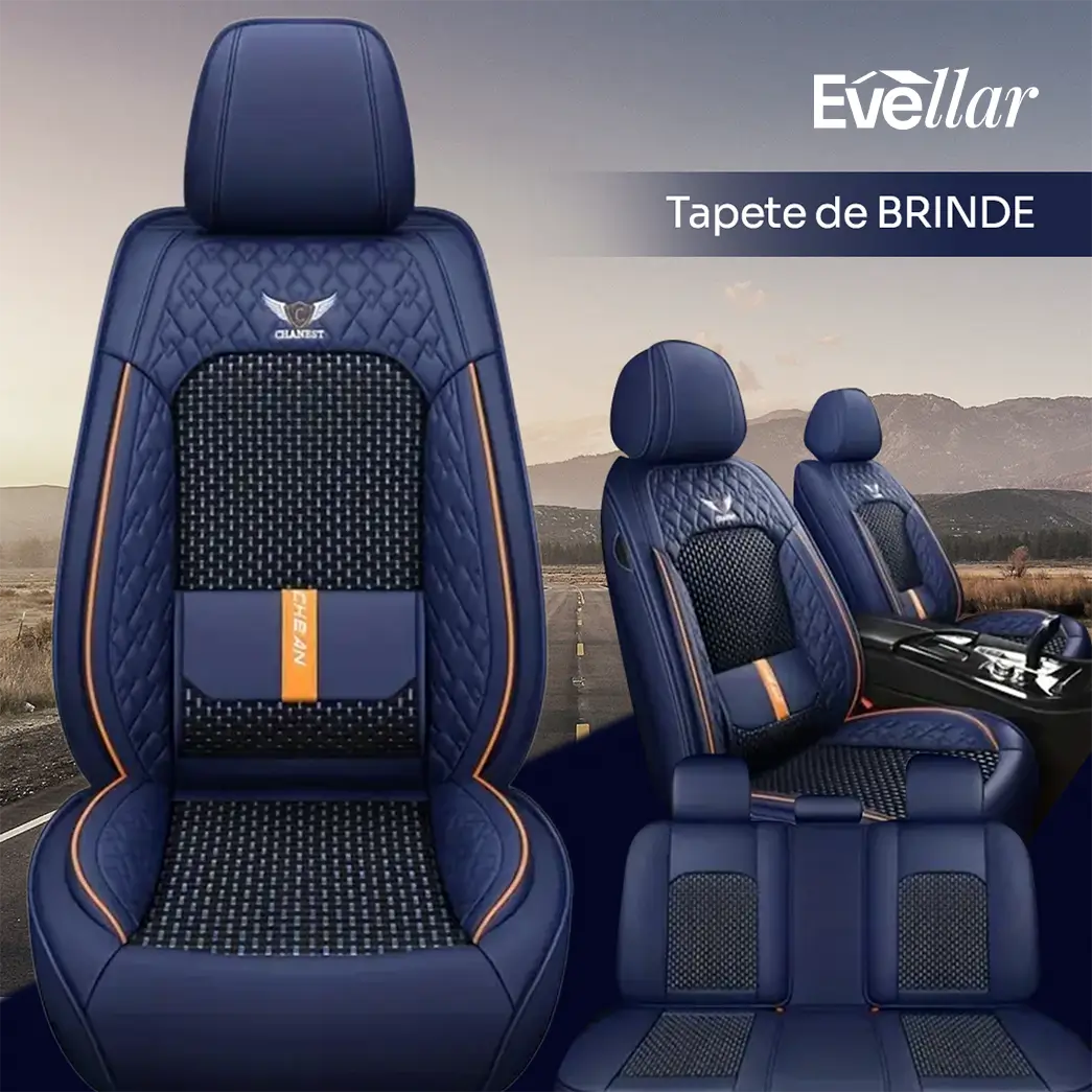 + Kit Completo de Fundas para Asientos de Auto en Cuero Genuino Italian + REGALO: Kit Completo de Alfombras
