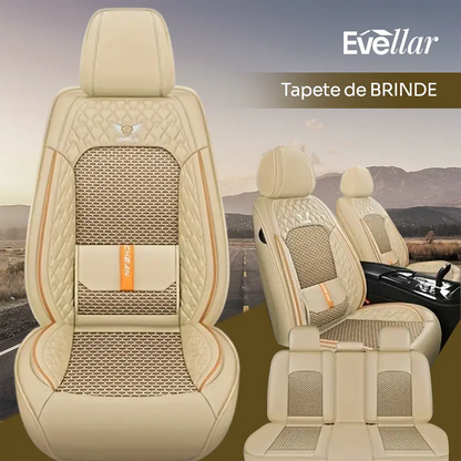 + Kit Completo de Fundas para Asientos de Auto en Cuero Genuino Italian + REGALO: Kit Completo de Alfombras