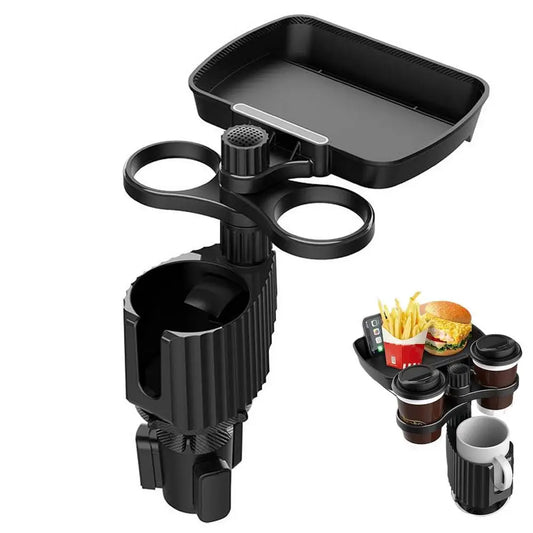 Portavasos con Bandeja Ajustable para Auto