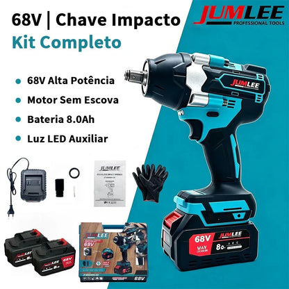 ~ Llave de Impacto Inalámbrica Brushless 68V Profesional + ¡2 BATERÍAS DE REGALO!